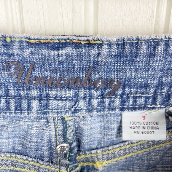 Vintage 2000s Y2K Unionbay Front Slit Long Denim Jean Maxi Skirt Women's Size 9 - Picture 6 of 9